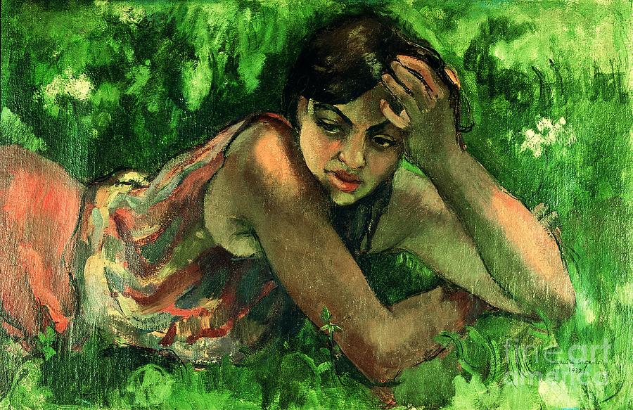 Hungarian Gypsy Girl Painting by Amrita Sher-Gil - Fine Art America