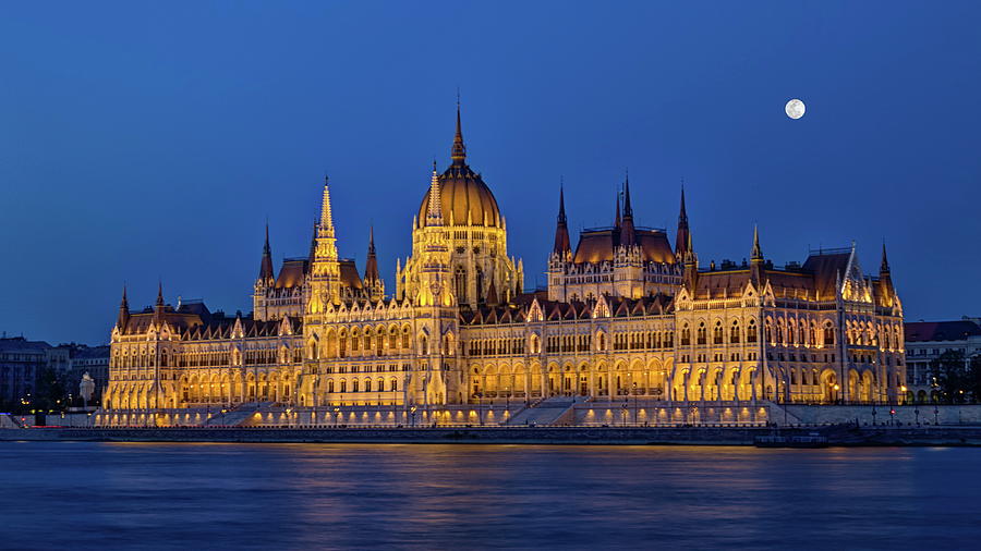 Hungarian Parliament Building in Budapest, Hungary, HDR Photograph by Elenarts - Elena Duvernay photo