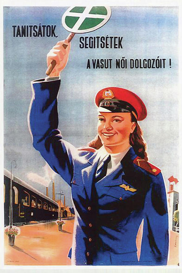 Hungarian Railway Poster Digital Art by Long Shot