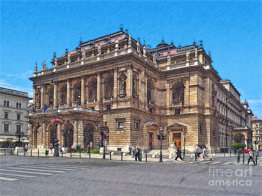 Hungarian State Opera House, Budapest Digital Art by Jerzy Czyz