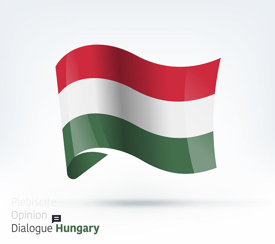 Hungary Flag International Dialogue & Conflict Management Drawing by Denkcreative