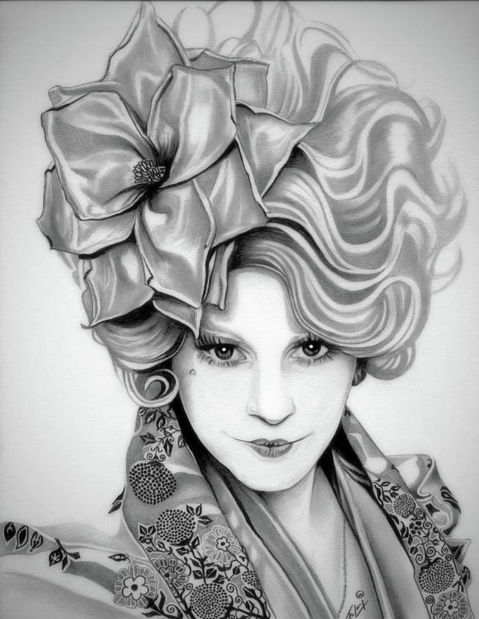 The Hunger Games Drawing - Hunger Games - Black and White Edition by Fred Larucci