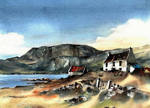 Hungry Hill, Beara, Cork Painting by Val Byrne