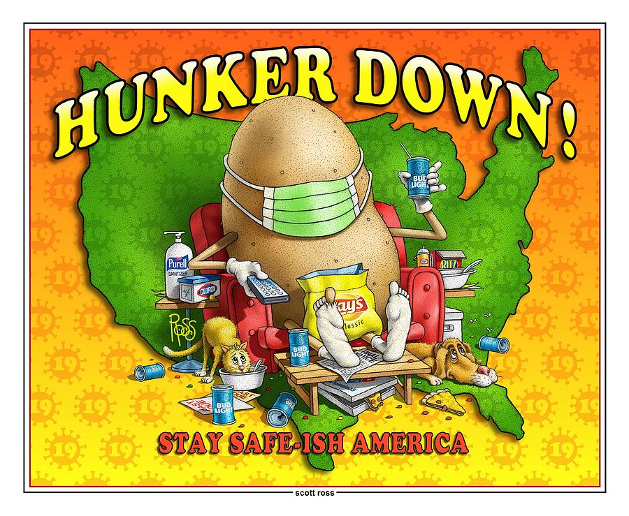 Hunker Down Digital Art by Scott Ross