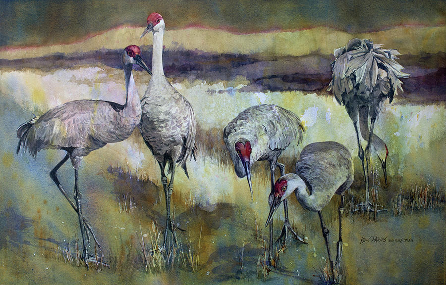 Hunt and Peck Painting by Kris Parins