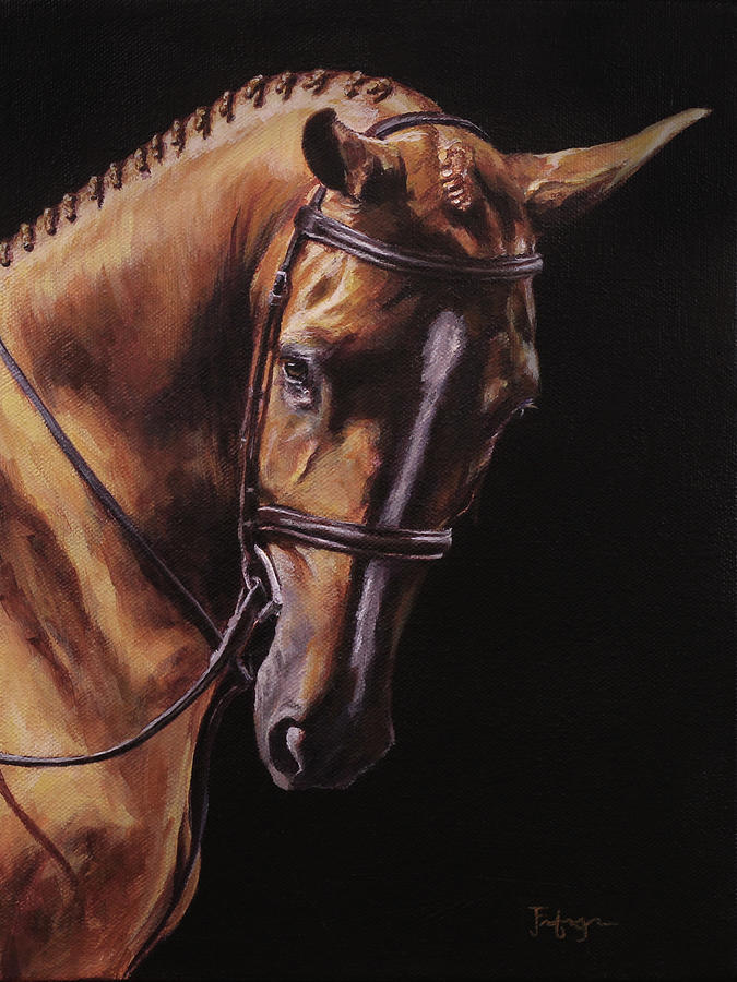 Horse Painting - Hunter by Joan Frimberger