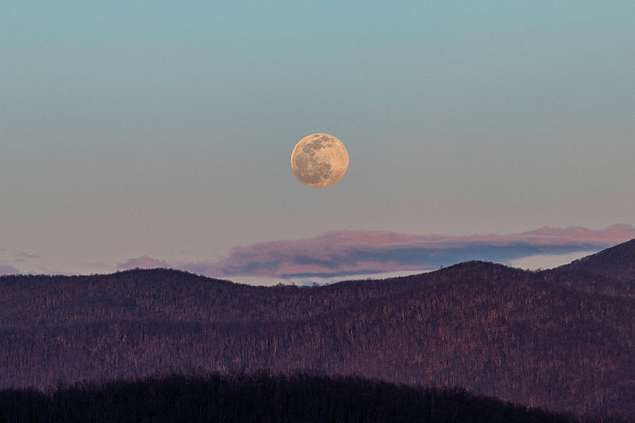 Hunter Moon Rising Over Goose Creek Valley Photograph By Mark Calhoun 