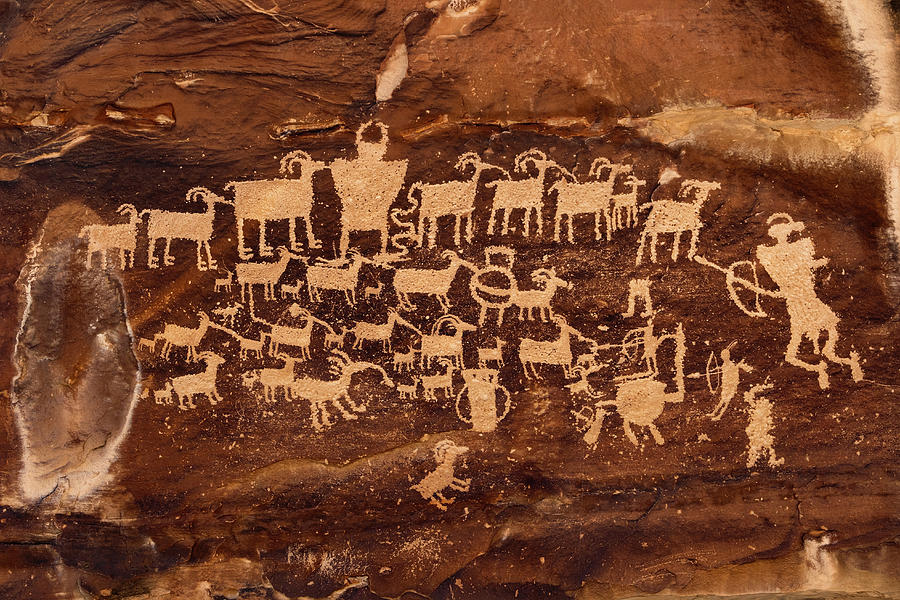 Hunter Panel Petroglyph in Nine Mile Canyon, Utah Photograph by Sumiko Scott