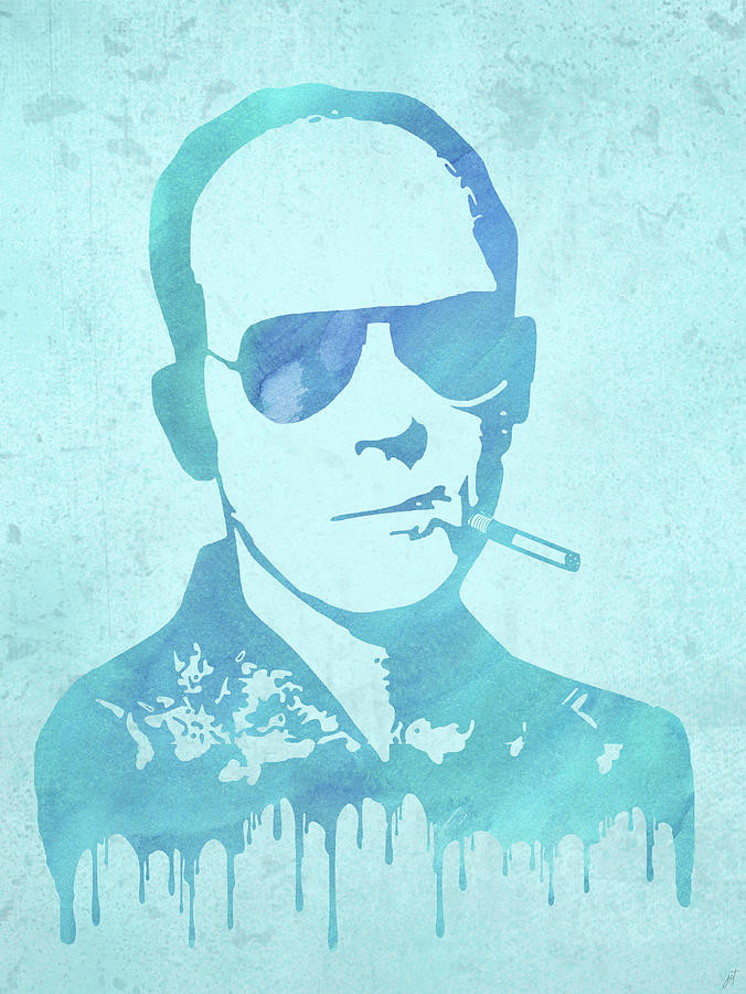 Abstract Painting - Hunter S. Thompson Abstract by Ink Well