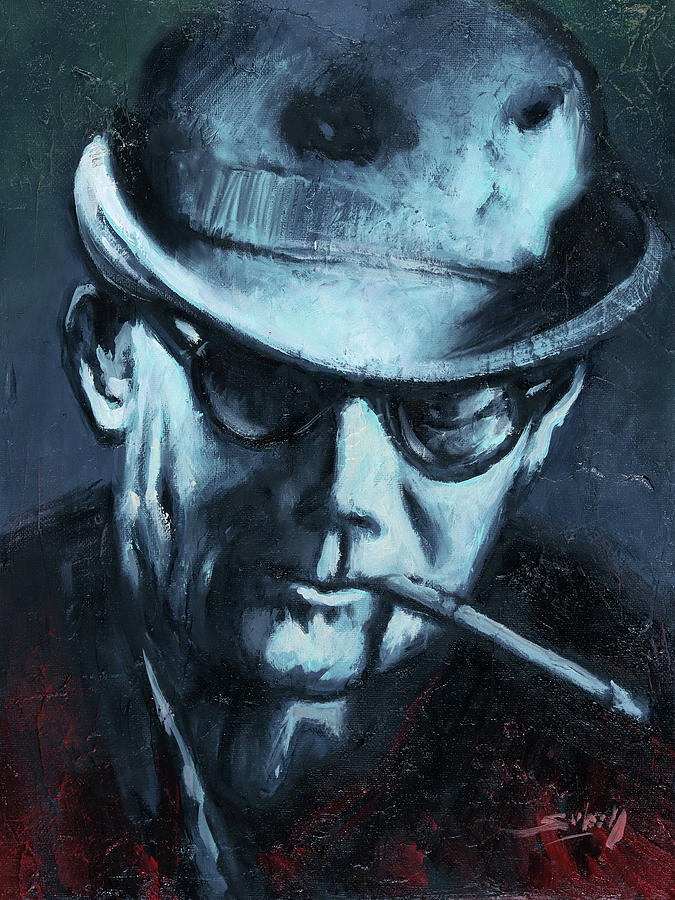 Hunter S Thompson Painting by Sv Bell
