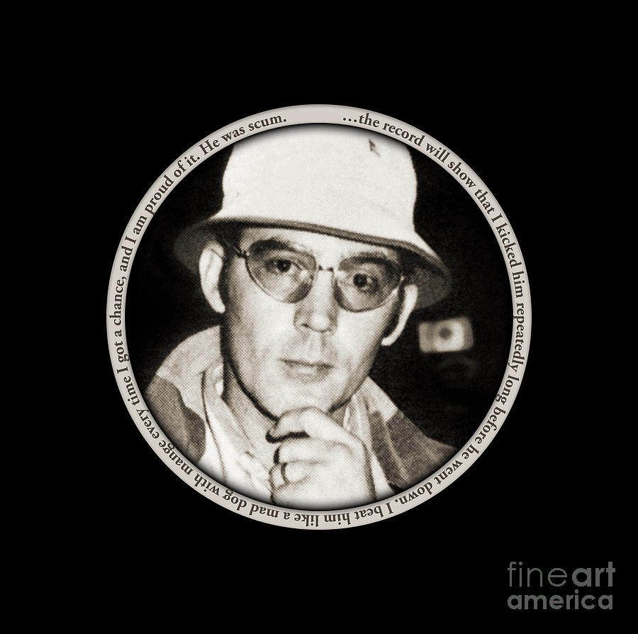 Hunter Thompson The Gonzo Trailblazer Digital Art by Alinas Watson