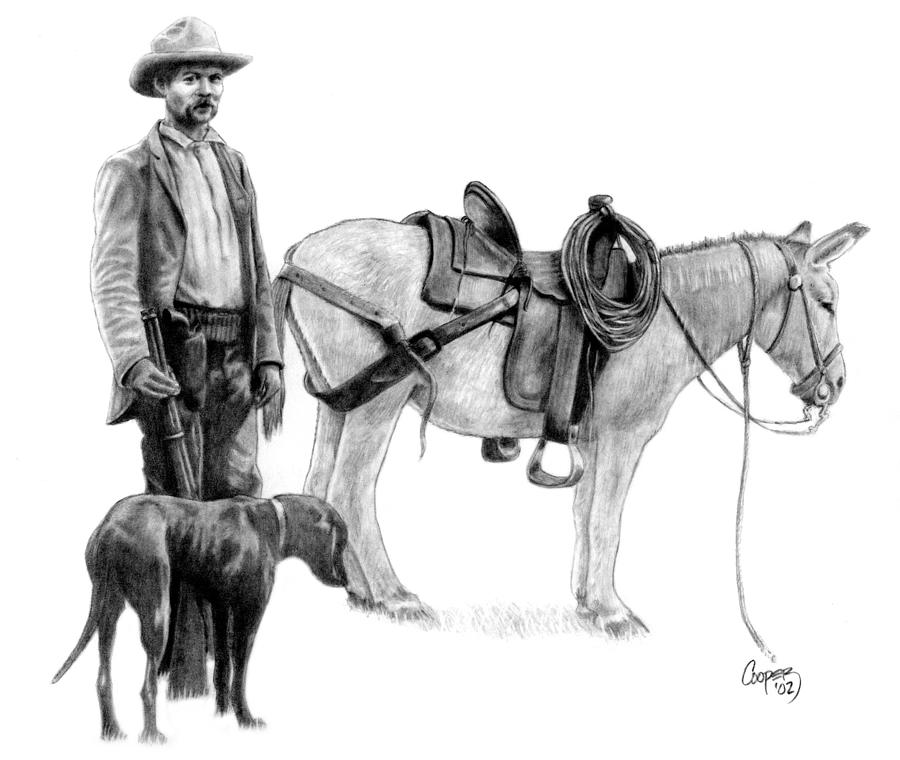 Hunter Drawing by Todd Cooper