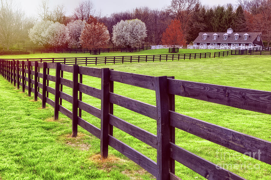Hunterdon Country Spring Scene With A Stable, Tewksbury, New Jer Photograph