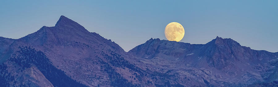 Hunters Moon Over Lippincott Mountain Photograph by Brett Harvey