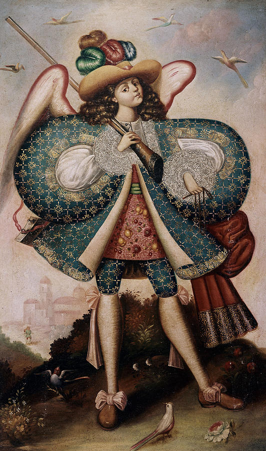 Hunting Angel Xvii Century. Painting by Album