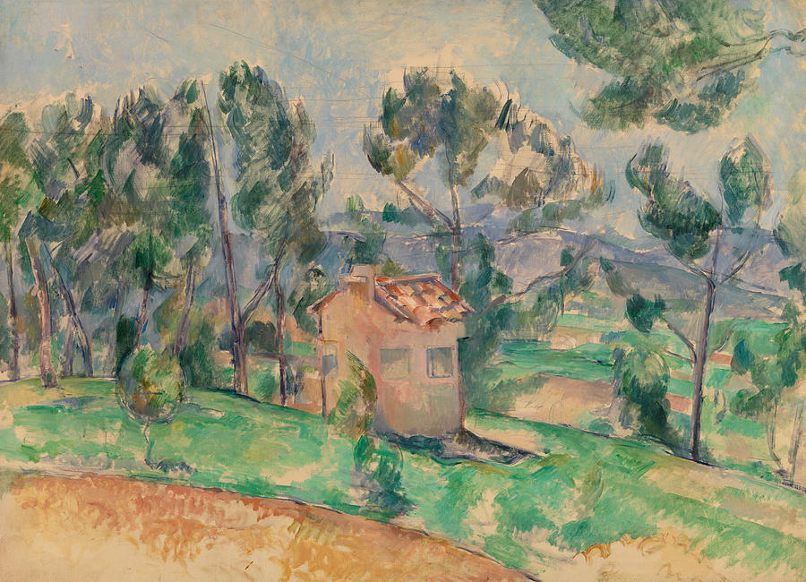 Hunting Cabin in Provence Painting by Paul Cezanne
