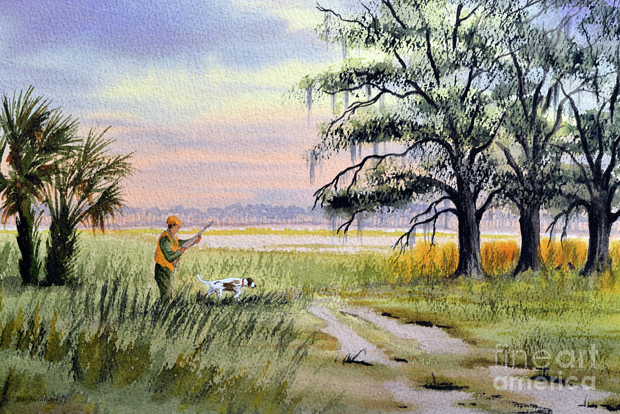 Hunting For Quail  Painting by Bill Holkham