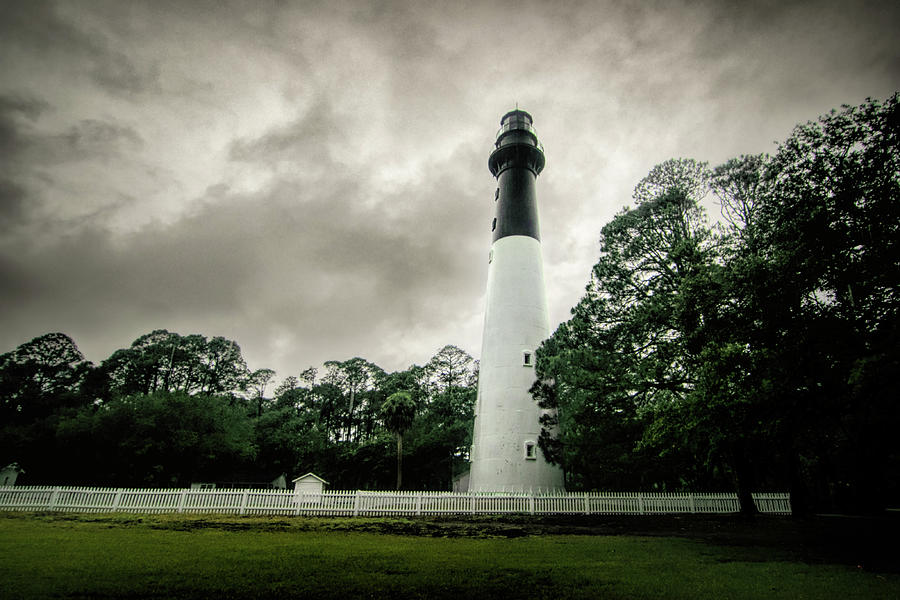 Hunting Island Lighthouse Hurricane Coming Photograph by Norma Brandsberg
