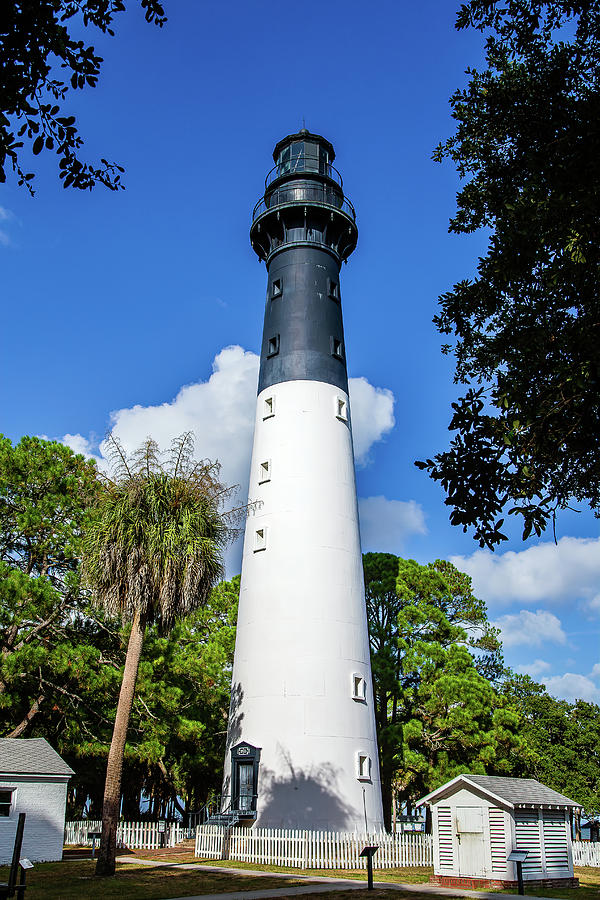 Lighthouse Photograph - Hunting Island State Park Lighthouse-1 by Charles Hite