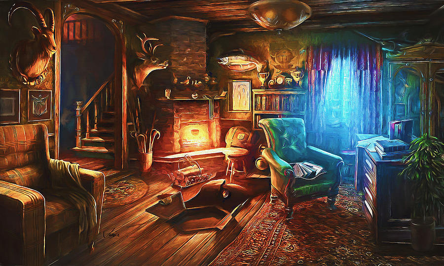 Hunting room Painting by Nenad Vasic