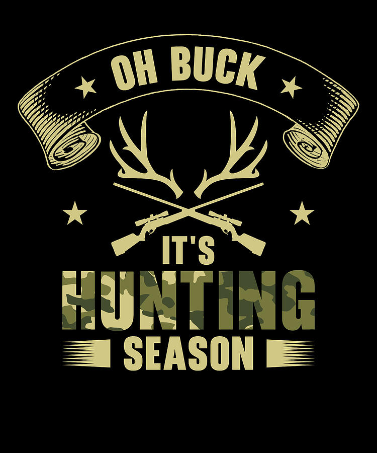 Hunting Season Vintage Antler Wild Animal Hunt Digital Art by Toms Tee ...