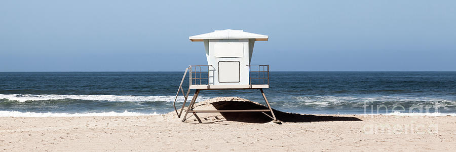 Huntington Beach Lifeguard Stand Panorama Photo Photograph by Paul Velgos