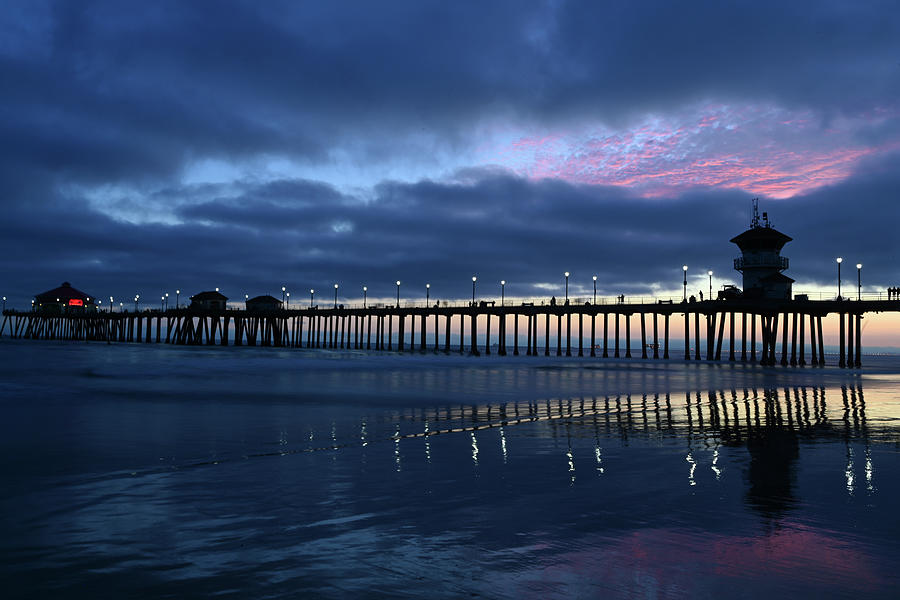 Huntington Beach Pier at Sunset 3 Photograph by Dung Ma