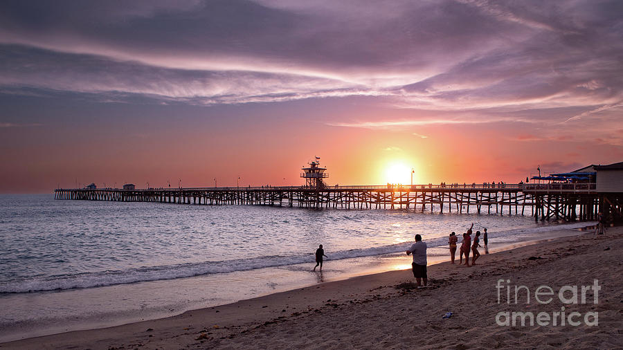 Huntington Beach Pier Sunset Photograph by Nina Prommer