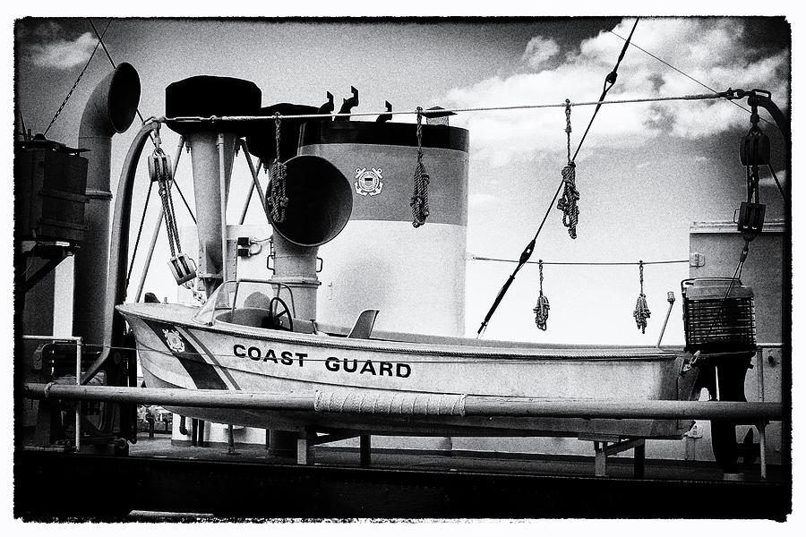 Huron Coast Guard Cutter BW 071322 Photograph by Mary Bedy