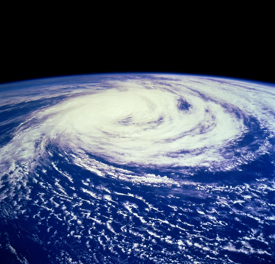 Hurricane Delfinia over Indian Ocean (Satellite image) Photograph by Space Frontiers