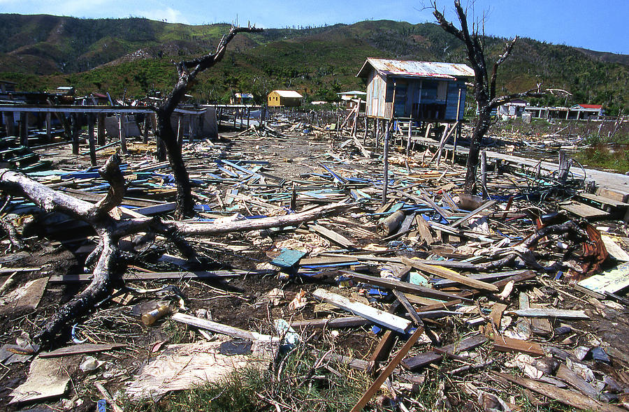 Hurricane Mitch Damage Guanaja Bay Islands Honduras Photograph by ...