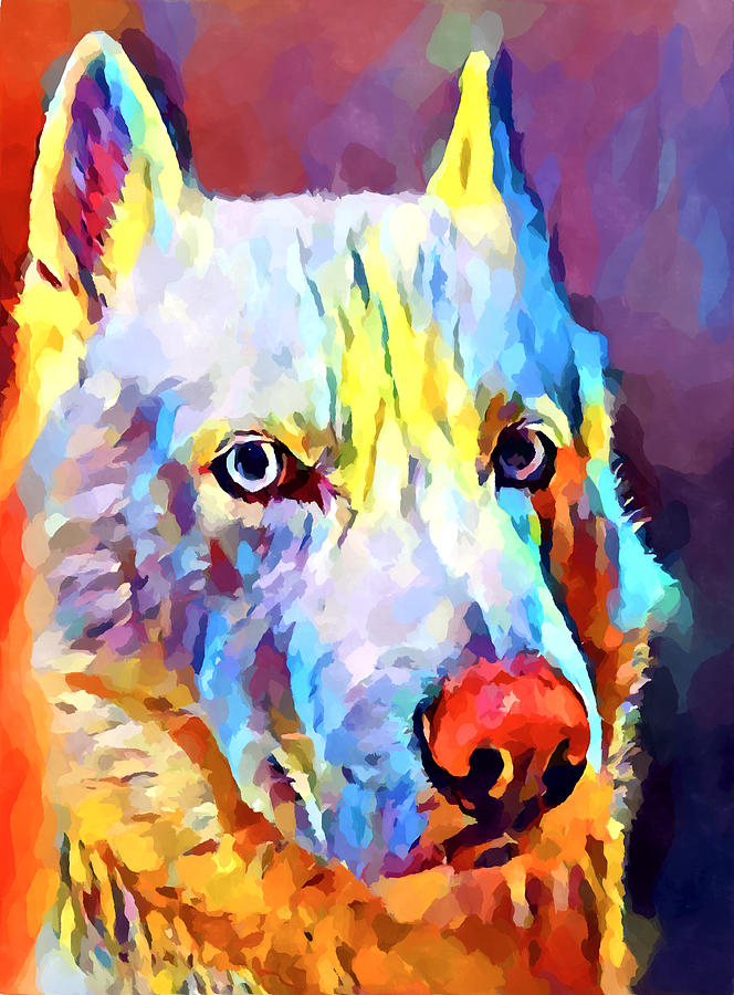 Husky 7 Painting by Chris Butler