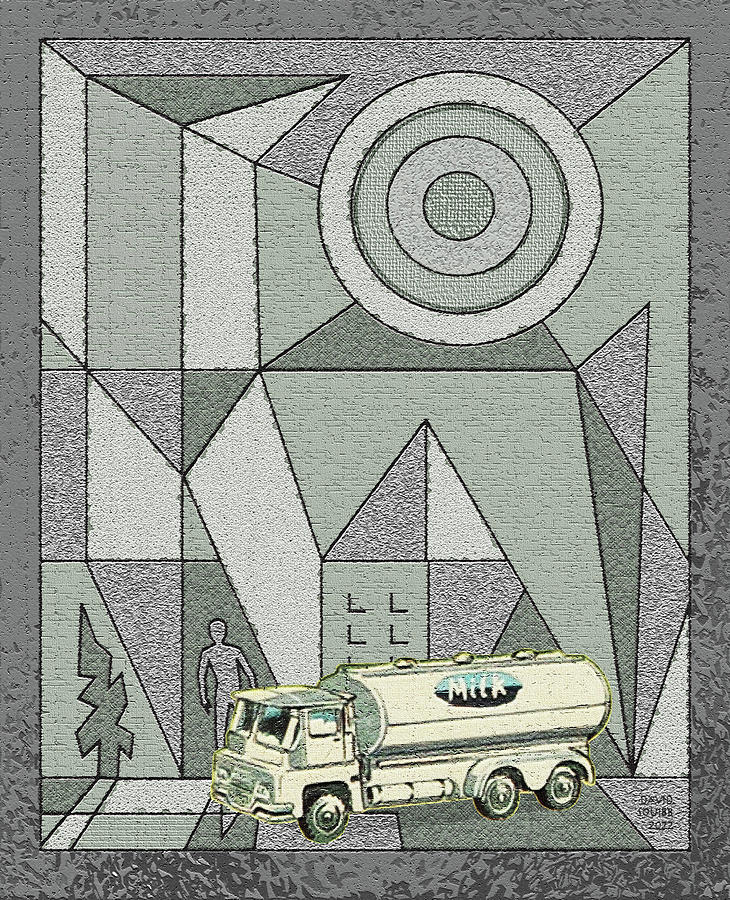 Husky Trucks / Guy Warrior Milk Tanker Digital Art by David Squibb