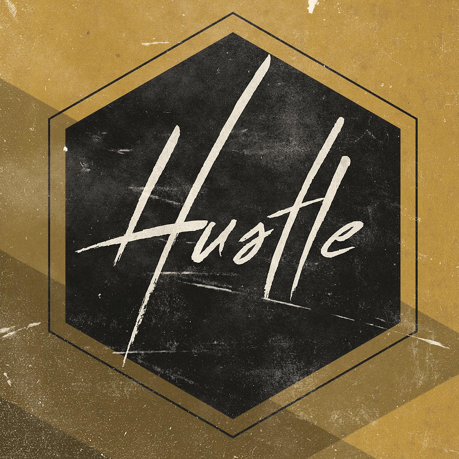 Hustle Golden Hex Digital Art