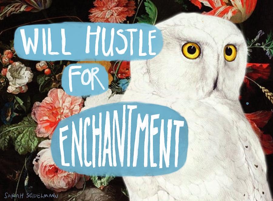 Owl Painting - Hustle by Sarah Seidelmann