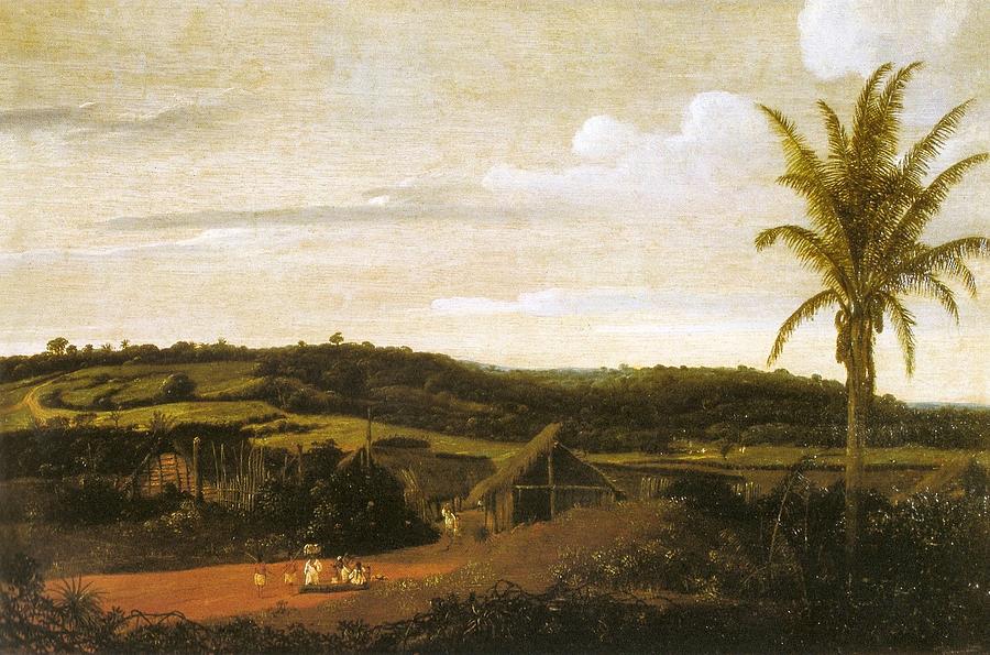 Huts Painting - Huts by Frans Post