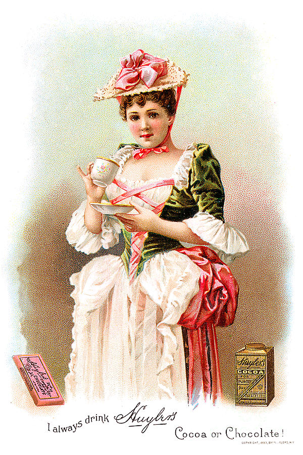 Huylers Chocolate Advertising Card 1853 Painting by Unknown