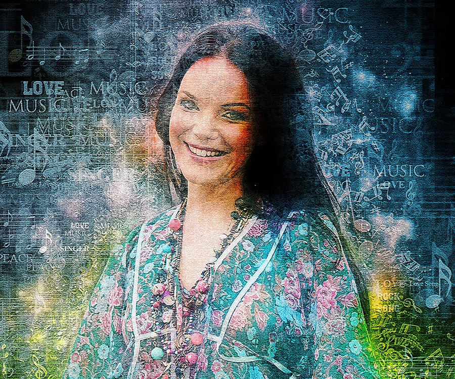 Hvidsten Anne Norwegian Singer And Composer Painting by Rosie Boehm