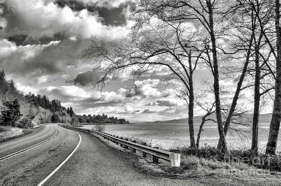 Black And White Photograph - Hwy 101 - Black And White by Jack Andreasen