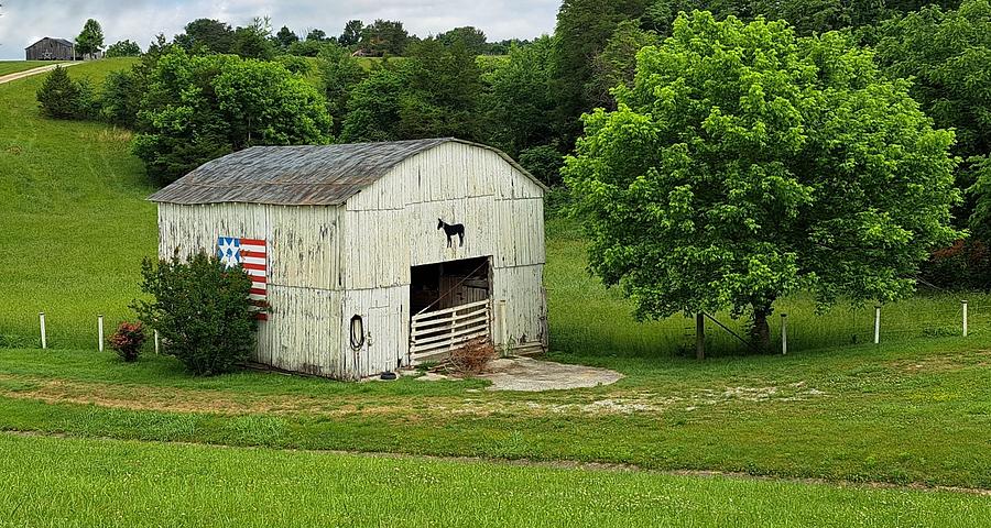 Hwy 90 Shabby Chic Barn Photograph by Angela Comperry