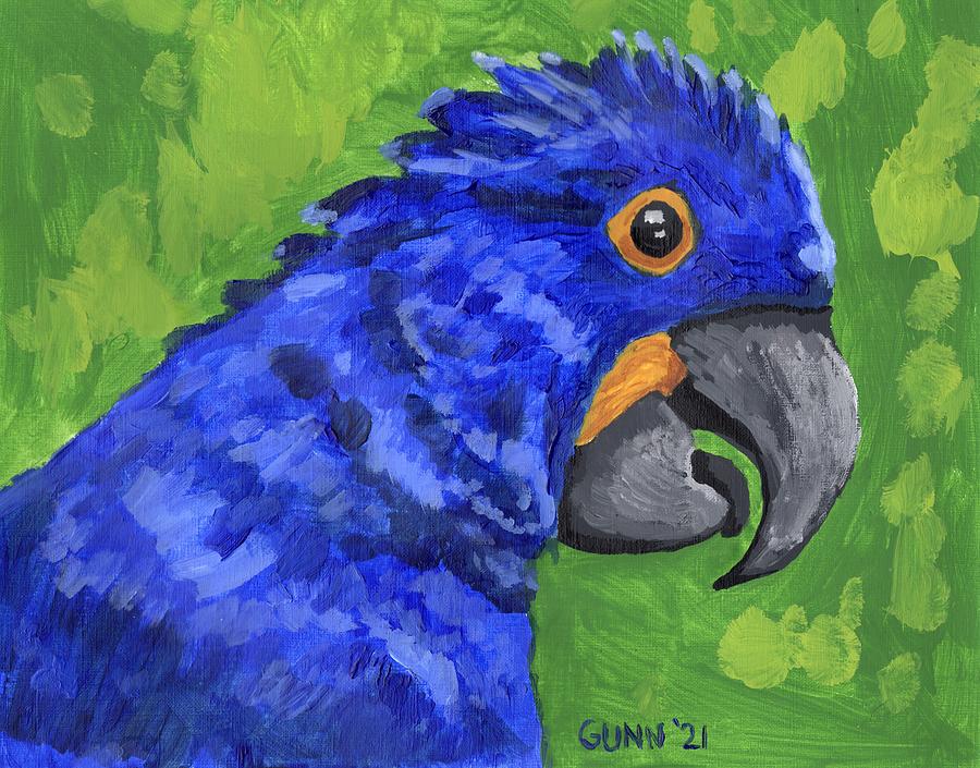 Hyacinth Macaw Painting by Katrina Gunn