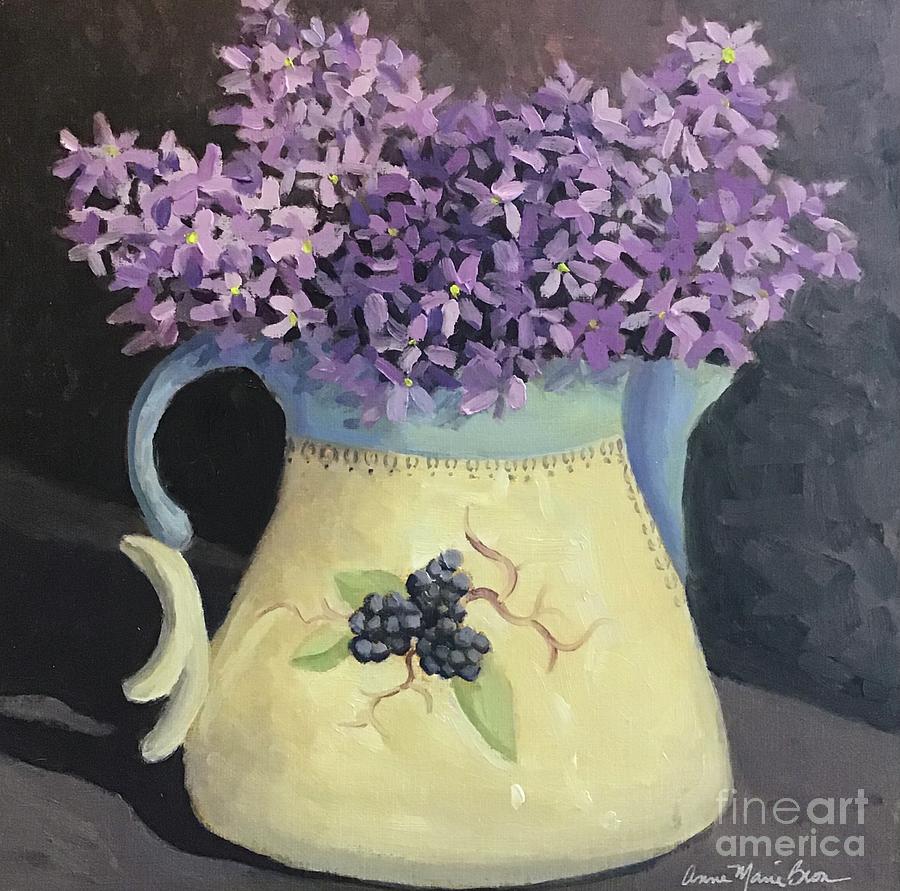 Hyacinths  Painting by Anne Marie Brown