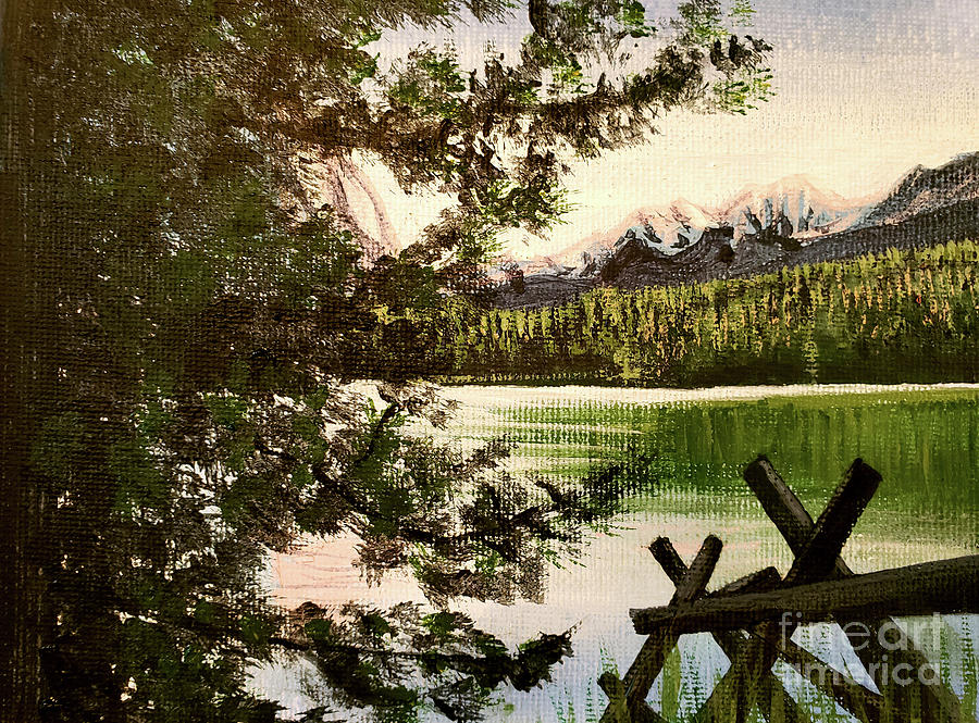 Hyalite Lake Number 1 Painting by Ceilon Aspensen