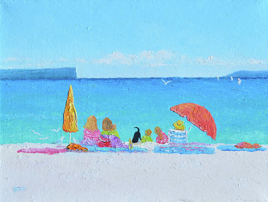 Hyams Beach Jervis Bay, summer beach impression  Painting by Jan Matson