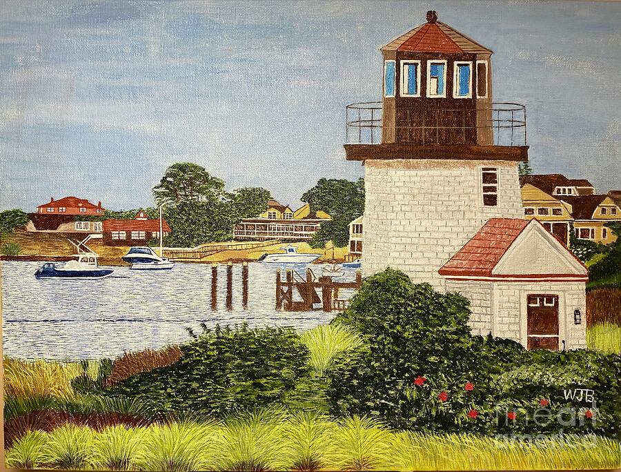 Boat Painting - Hyannis Harbor by William Bowers