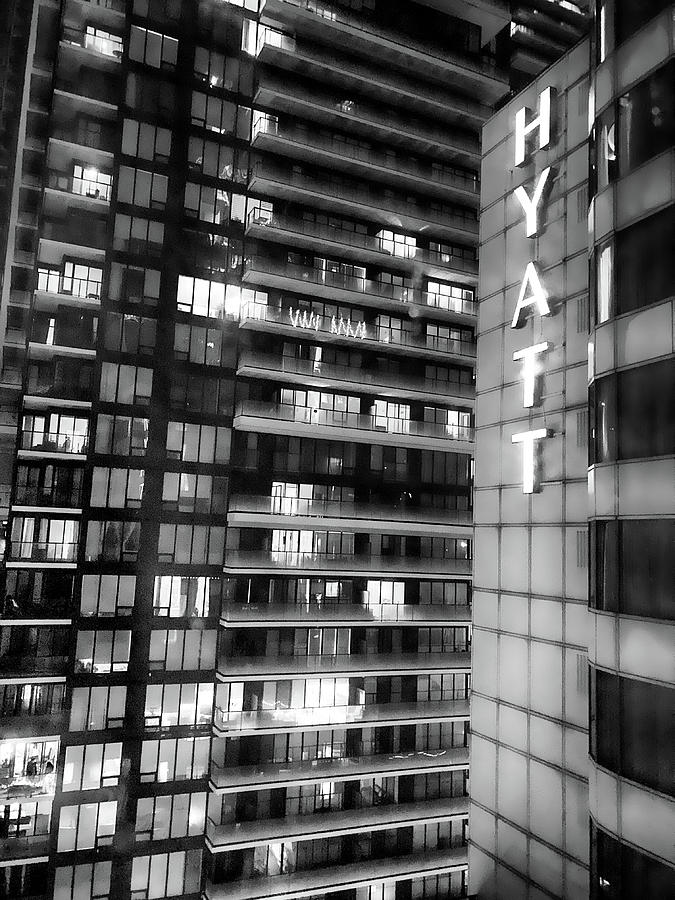 Hyatt Toronto BW 122923 Photograph by Mary Bedy