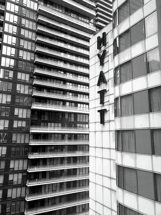 Hyatt Toronto BW 123023 Photograph by Mary Bedy