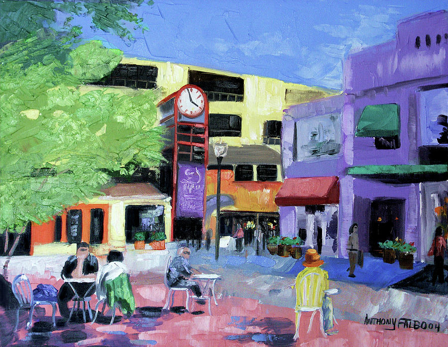 Hyde Park Village Painting by Anthony Falbo
