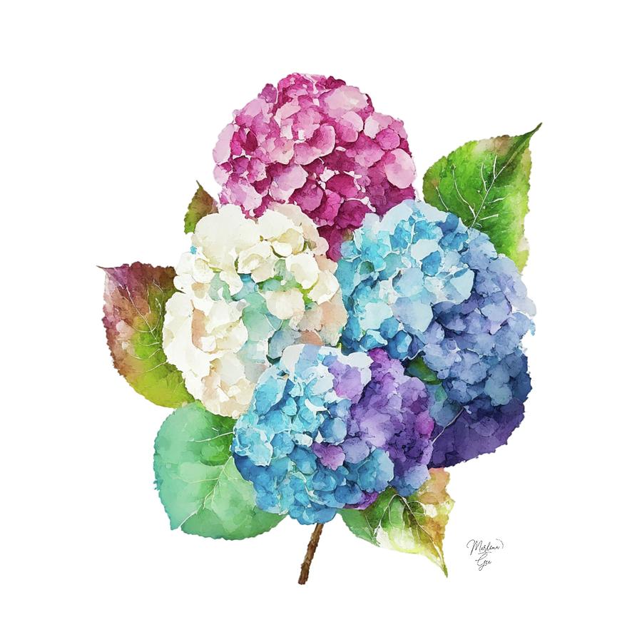 Hydrangea A Painting by Olde Time Mercantile