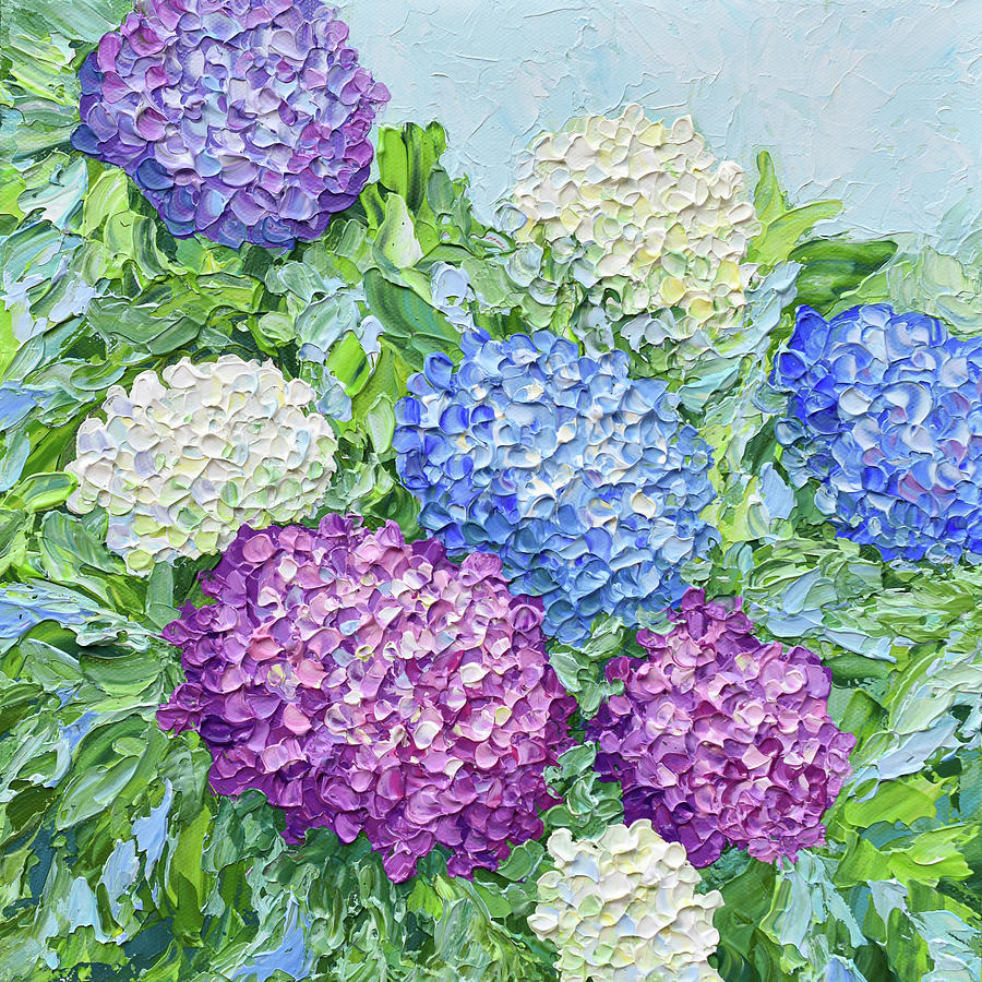 Hydrangea Blooms Painting by Olga Tkachyk - Fine Art America